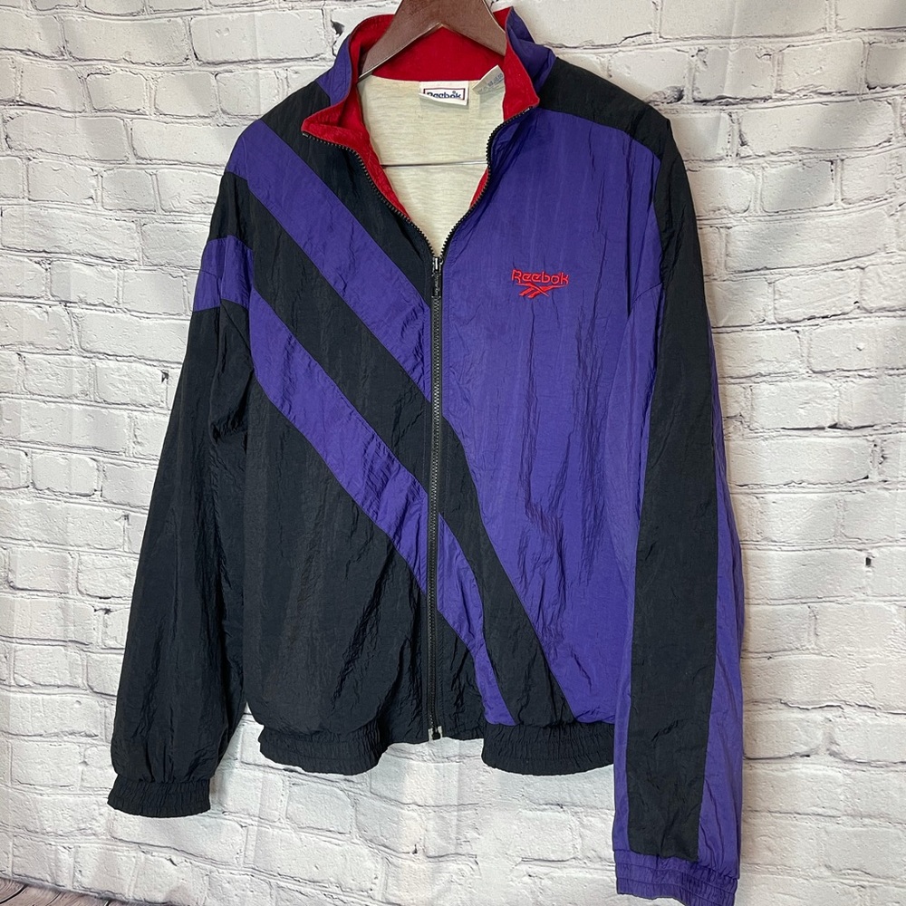Vintage Reebok Windbreaker Jacket Nylon Retro 90s